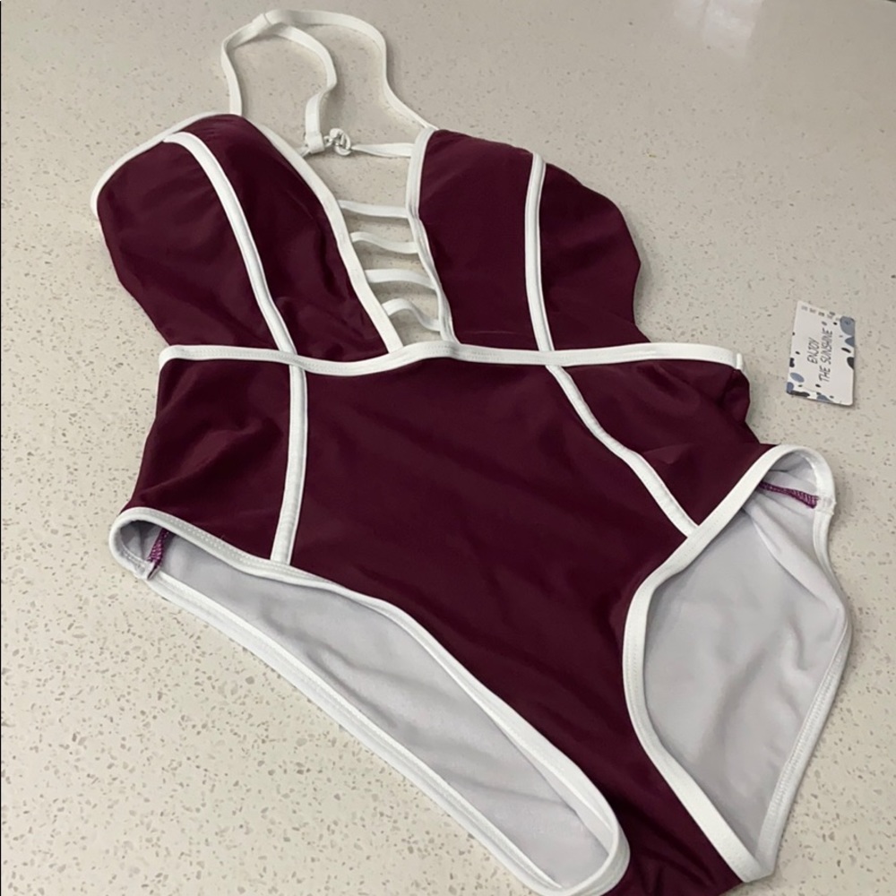 One piece cut out swimsuit